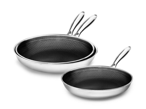 Stegepandesæt i 3-dele - hybrid non-stick onyx cookware stegepander